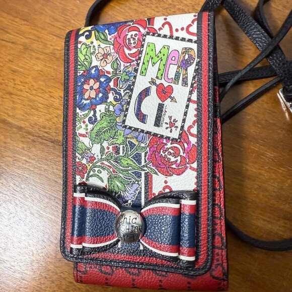 Brighton Crossbody Allure-Merci Phone Organizer Red White Blue... - Picture 4 of 8